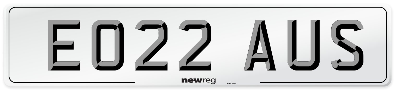 EO22 AUS Number Plate from New Reg